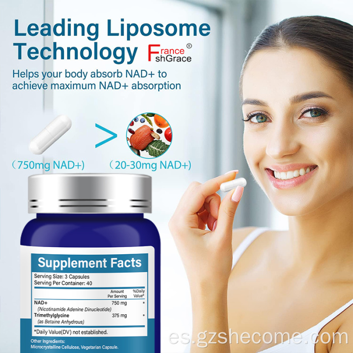 Cápsulas NAD+ para soporte antioxidante NAD+ suplementos